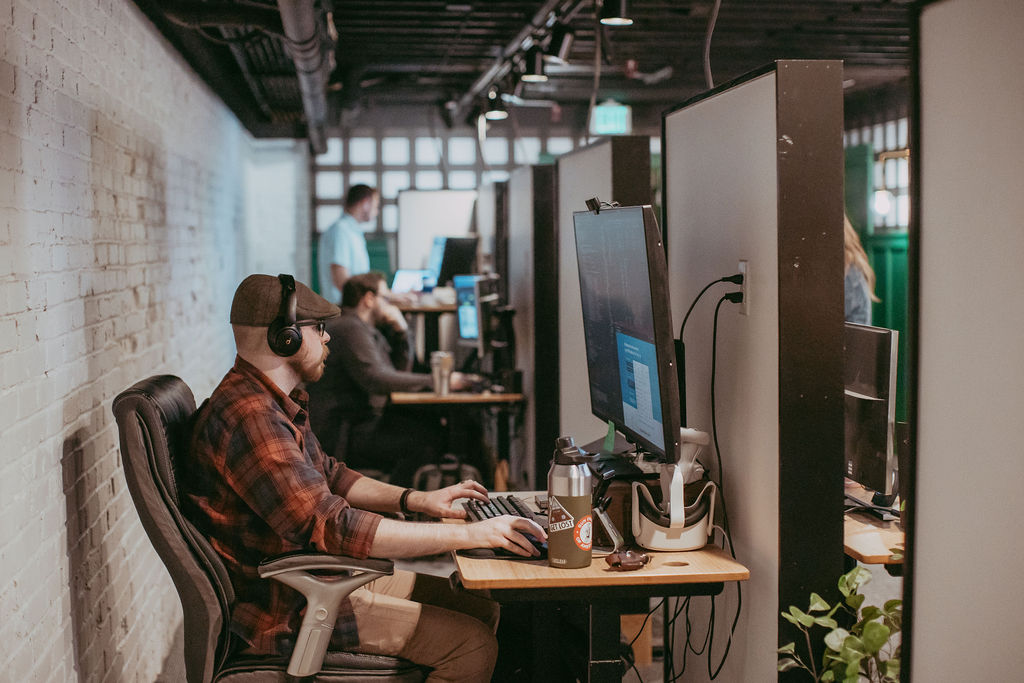 Basement Private Desk Room - South Wall